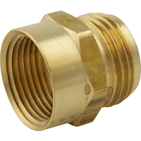PlumbShop Brass Garden Hose Adapter, 3/4-in Male Hose x 3/4-in FIP Front_Angled_Right