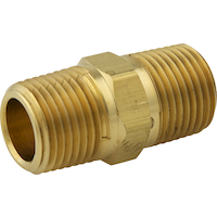 PlumbShop Brass Hex Pipe Nipple, 1/2-in MIP Front_Angled_Left