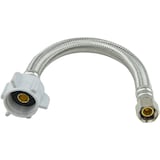 PlumbShop Stainless Steel Toilet Connector, 3/8-in Comp x 7/8-in Ballcock, 9-in Composite_or_Mixed