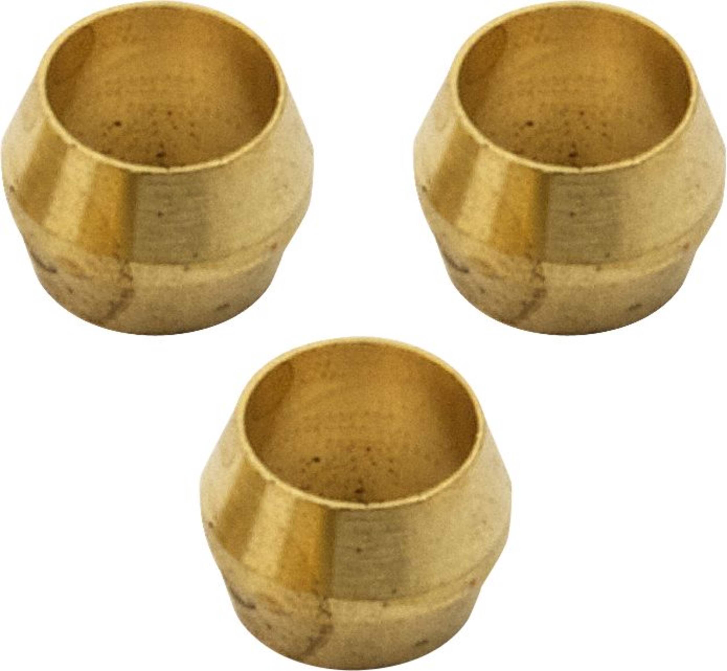 PlumbShop Brass Compression Sleeve, 1/4 or 5/16-in OD, 3-pk Overhead_Plunge