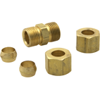 PlumbShop Brass Compression Union Tube, 5/16-in OD, 1-pk