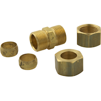 PlumbShop Brass Compression Union, 1/2-in OD, 1-pk
