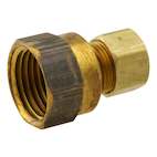 Value Collection - 3/8″ Pipe, 1/2″ Copper Tube, Brass Compression Pipe  Coupling - 45884186 - MSC Industrial Supply
