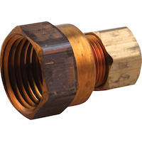 Raccord à compression PlumbShop, en laiton, 3/8 po DE x FIP de 1/2 po, paq. 1