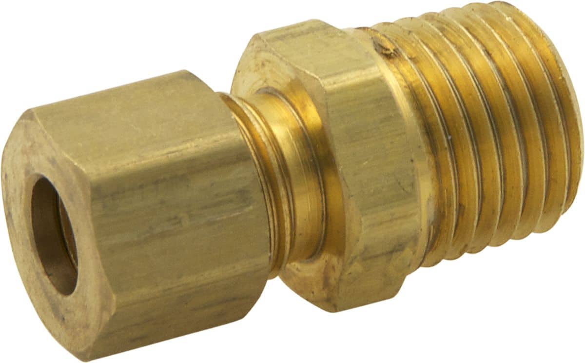 PlumbShop Hex Brass Pipe Nipple, 3/4-in MIP, 1-pk