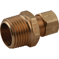 Raccord à compression PlumbShop, en laiton, 3/8 po DE x MIP de 1/2 po, paq. 1