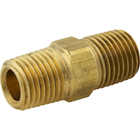 Raccord hexagonal de tuyau en laiton PlumbShop, 1/4 po MIP, paq. 1