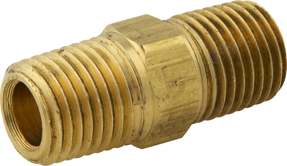 Hex Brass Pipe Nipple, 1/4in MIP, 1pk Canadian Tire
