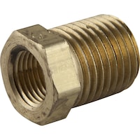 PlumbShop Brass Reducer Bushing, 1/4-in MIP x 1/8-in FIP, 1-pk Front_Three_Fourths_Angled_Left