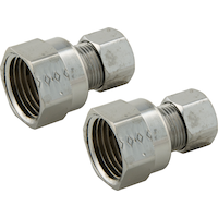 Raccord femelle droit FIP PlumbShop en laiton, chromé, 1/2 po, paq. 1