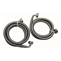 Waterline Braided Universal Washing Machine Supply Kit with Elbow Inlets, 60-in (152.4 cm) Composite_or_Mixed