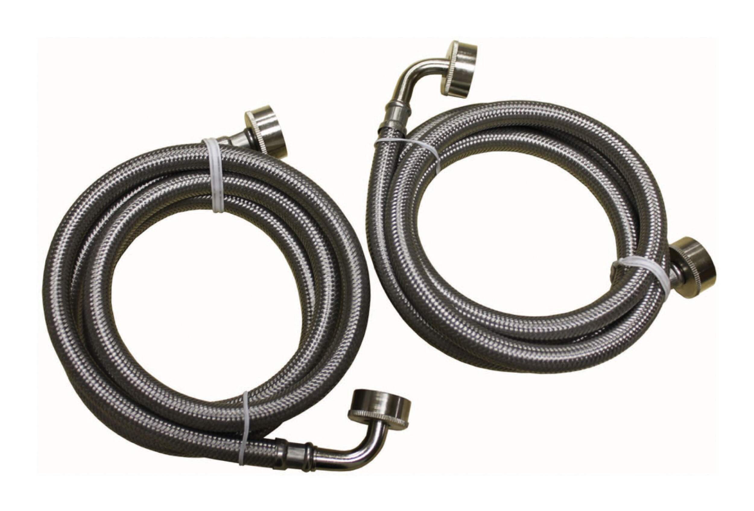 Waterline Braided Universal Washing Machine Supply Kit with Elbow Inlets, 60-in (152.4 cm) Composite_or_Mixed