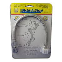Raccords de toilette Waterline Add-A-Stop, en acier inoxydable, 30,48 cm (12 po) Front_Flat