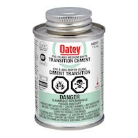 Oatey PVC to ABS Transition Cement, Medium White, 118-mL