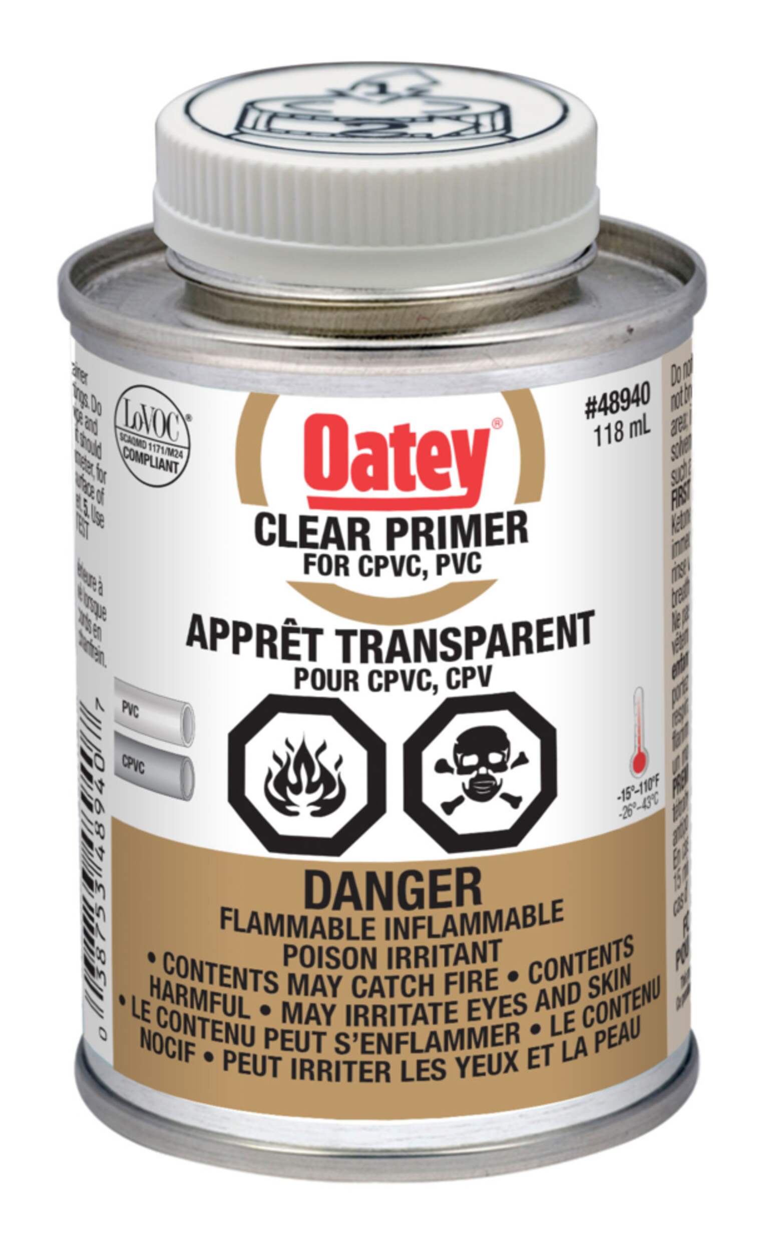 Oatey PVC / CPVC Primer, Clear, 118-mL Front_Elevated