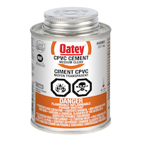 Oatey CPVC Cement, Medium Clear, 237-mL