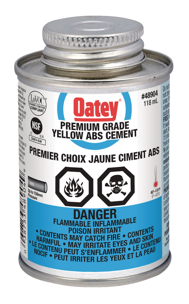 Oatey Premium Grade ABS Cement, Yellow, 118mL Canadian Tire