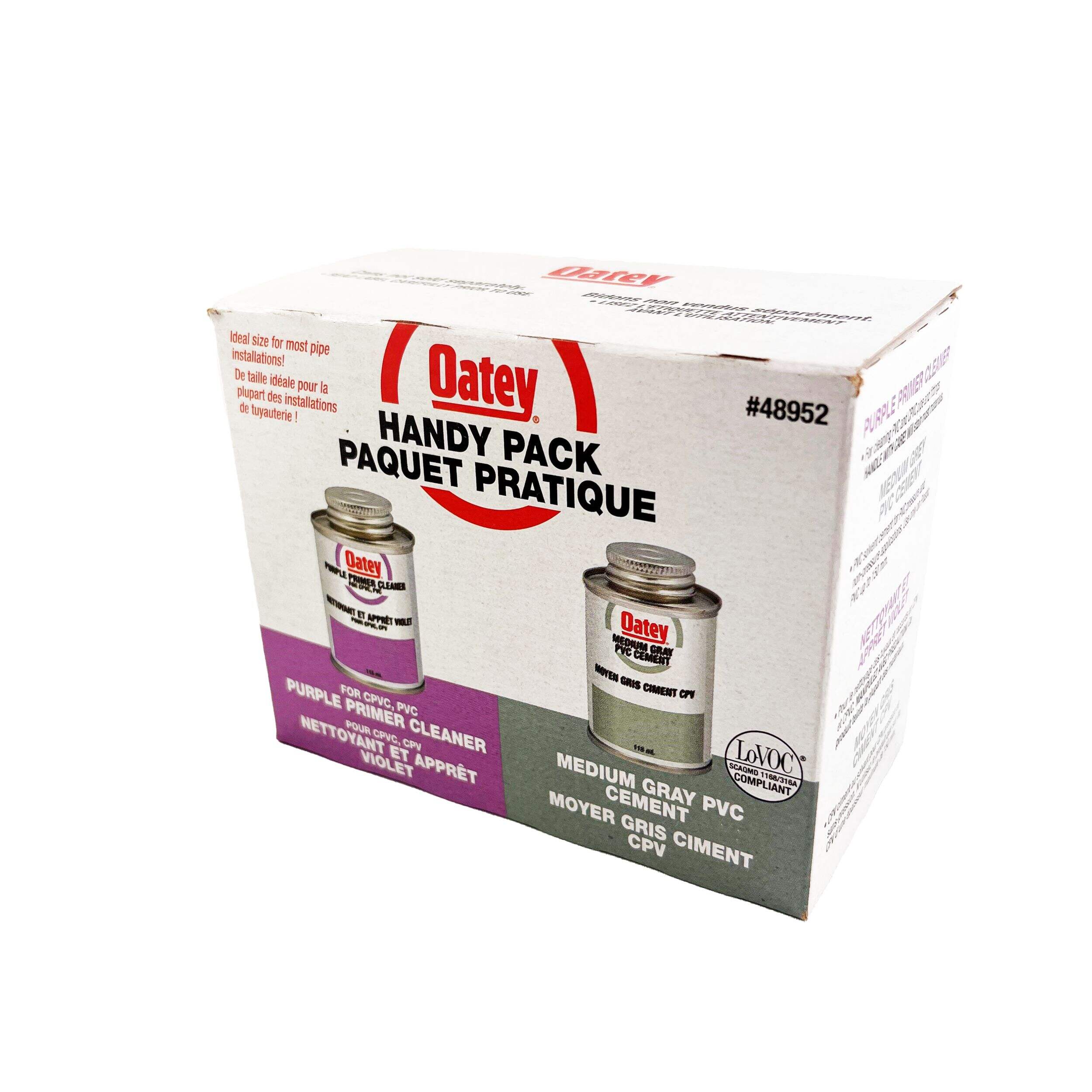 Oatey Purple Primer/PVC Handy Pack, 118-mL Front_Three_Fourths_Angled_Left