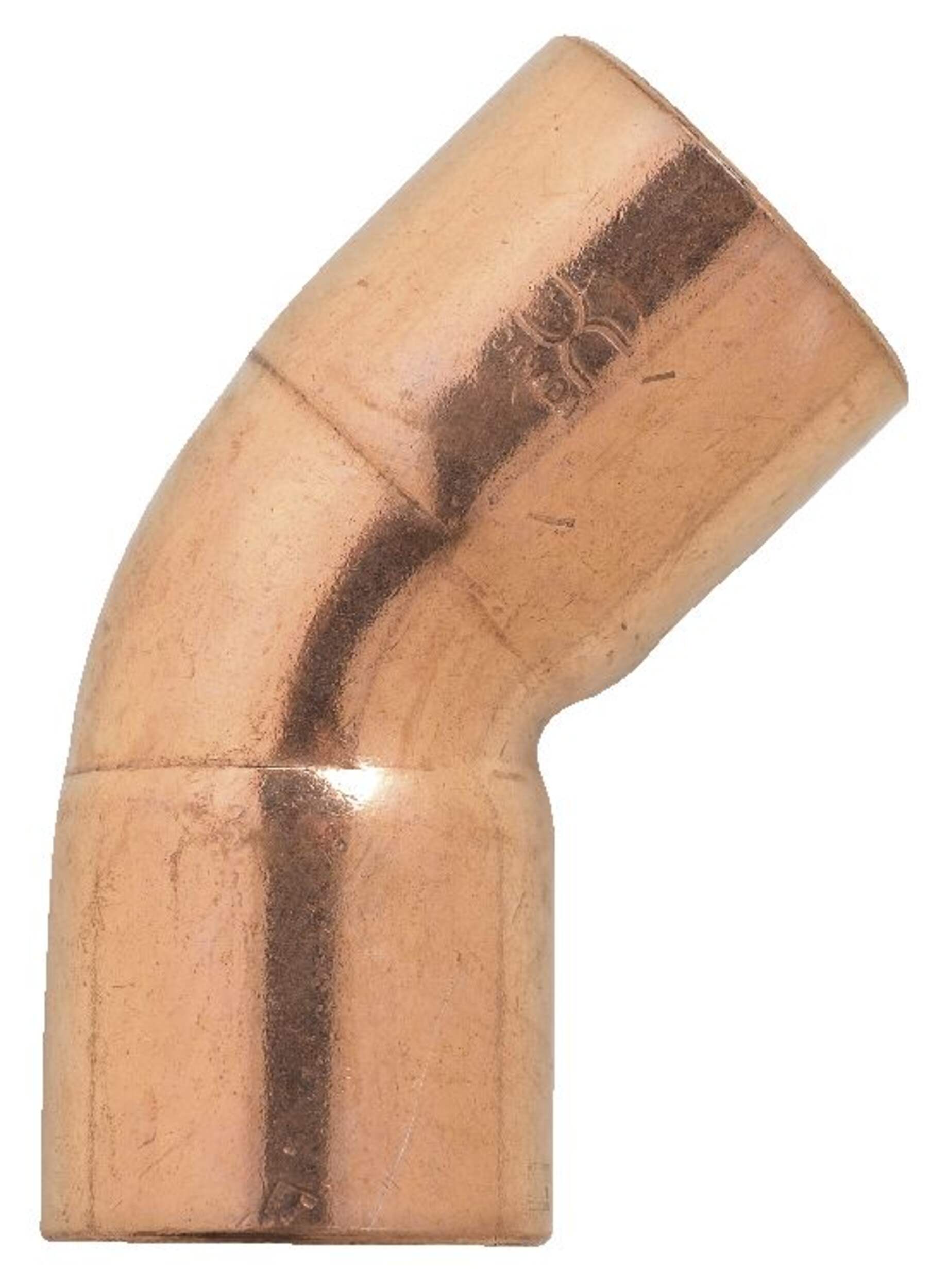 Raccord de coude à 45 degrés cuivre-cuivre Bow, 3/4 po Front_Elevated