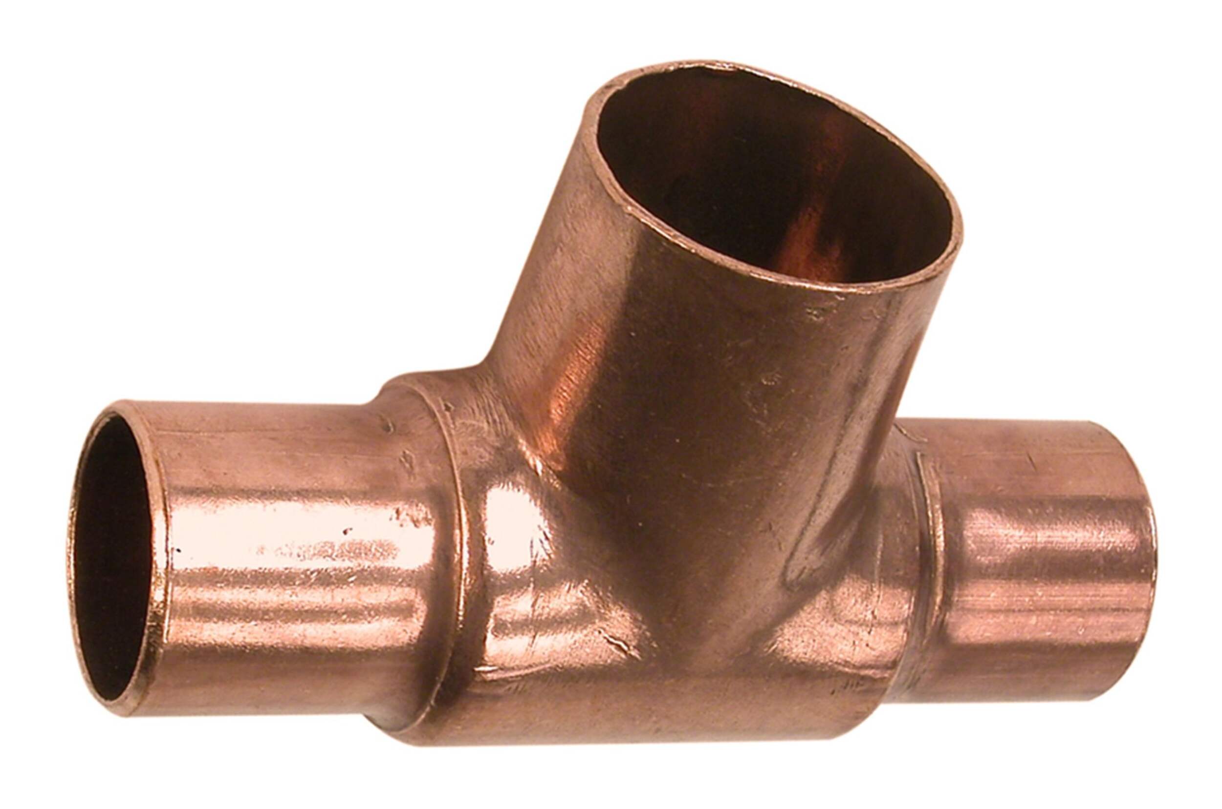 Raccord de tuyau en T cuivre-cuivre Bow, 1/2 x 1/2 x 3/4 po Overhead_Plunge