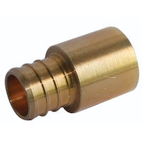 Raccord femelle pour tuyau PEX Waterline, 3/4 x 3/4 po, laiton massif Front_Angled_Left