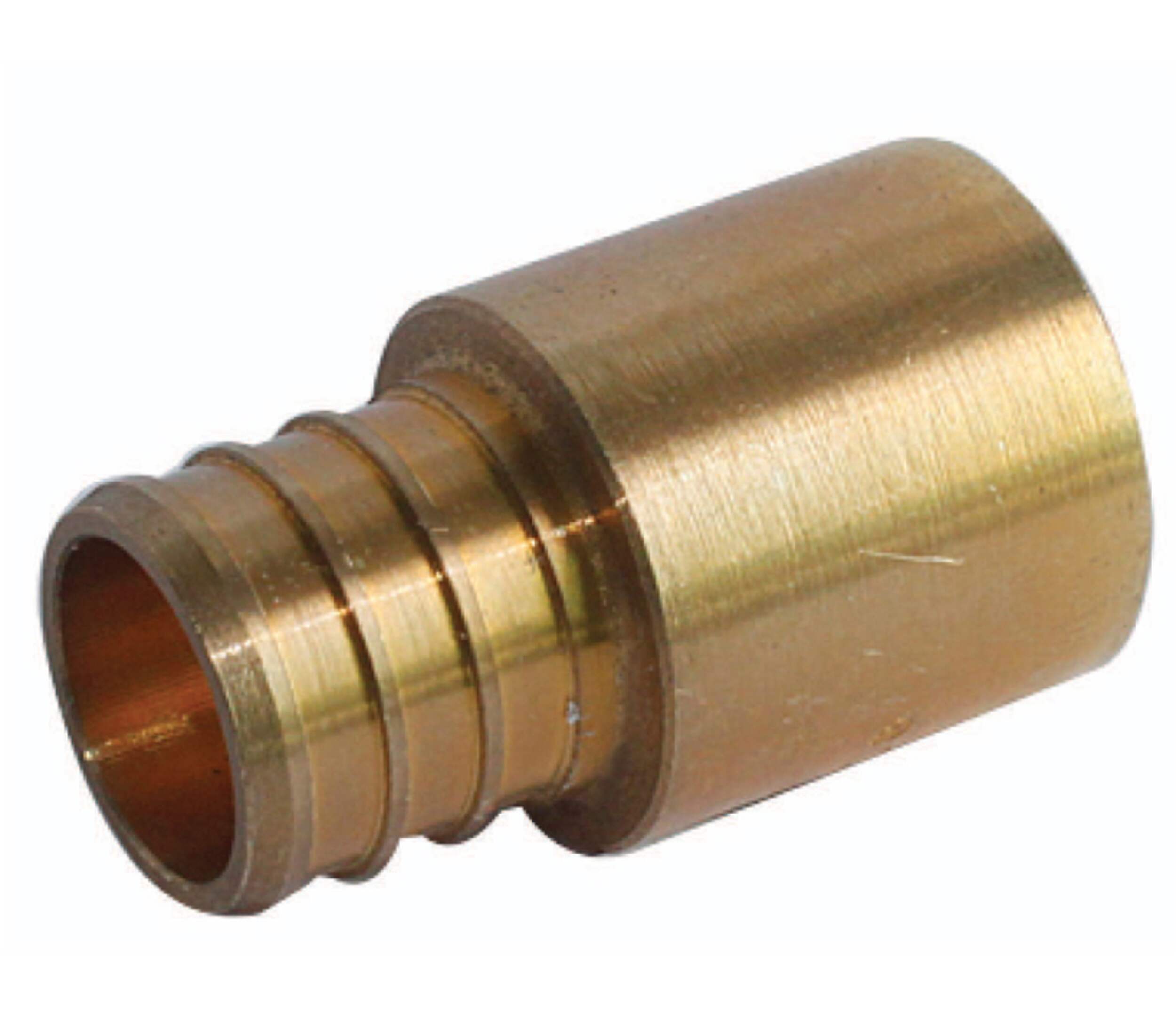 Waterline Solid Brass Female Sweat Coupling Adapter for PEX Pipe, 3/4-in x 3/4-in Front_Angled_Left