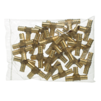 Waterline Solid Brass Tee Fitting Contractor Pack for PEX Pipe, 1/2-in, 25-pk