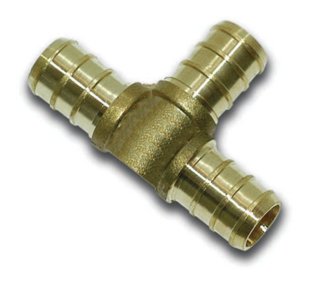 Waterline Solid Brass Tee Fitting Contractor Pack for PEX Pipe, 1/2in