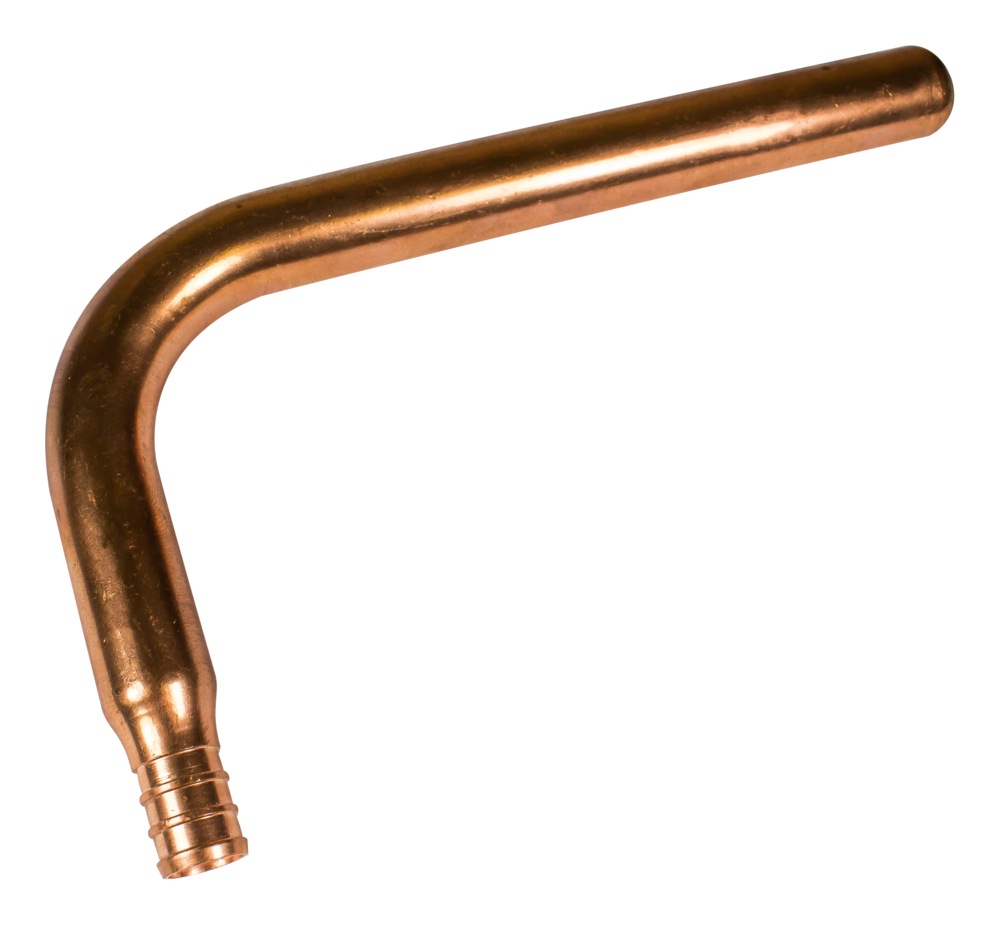 Waterline Solid Brass Stub Out Elbow for PEX Pipes, 8 x 1/2in