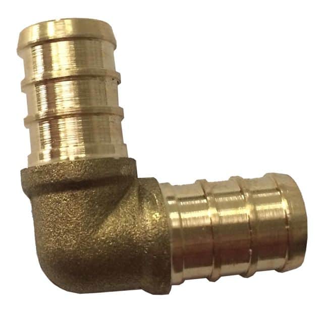 Waterline Solid Brass 90-Degree Elbow for PEX Pipes, 1/2-in