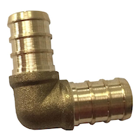 Raccord en coude de 90 degrés Waterline, laiton massif, pour tuyaux en PEX, 1/2 po Overhead_Flat