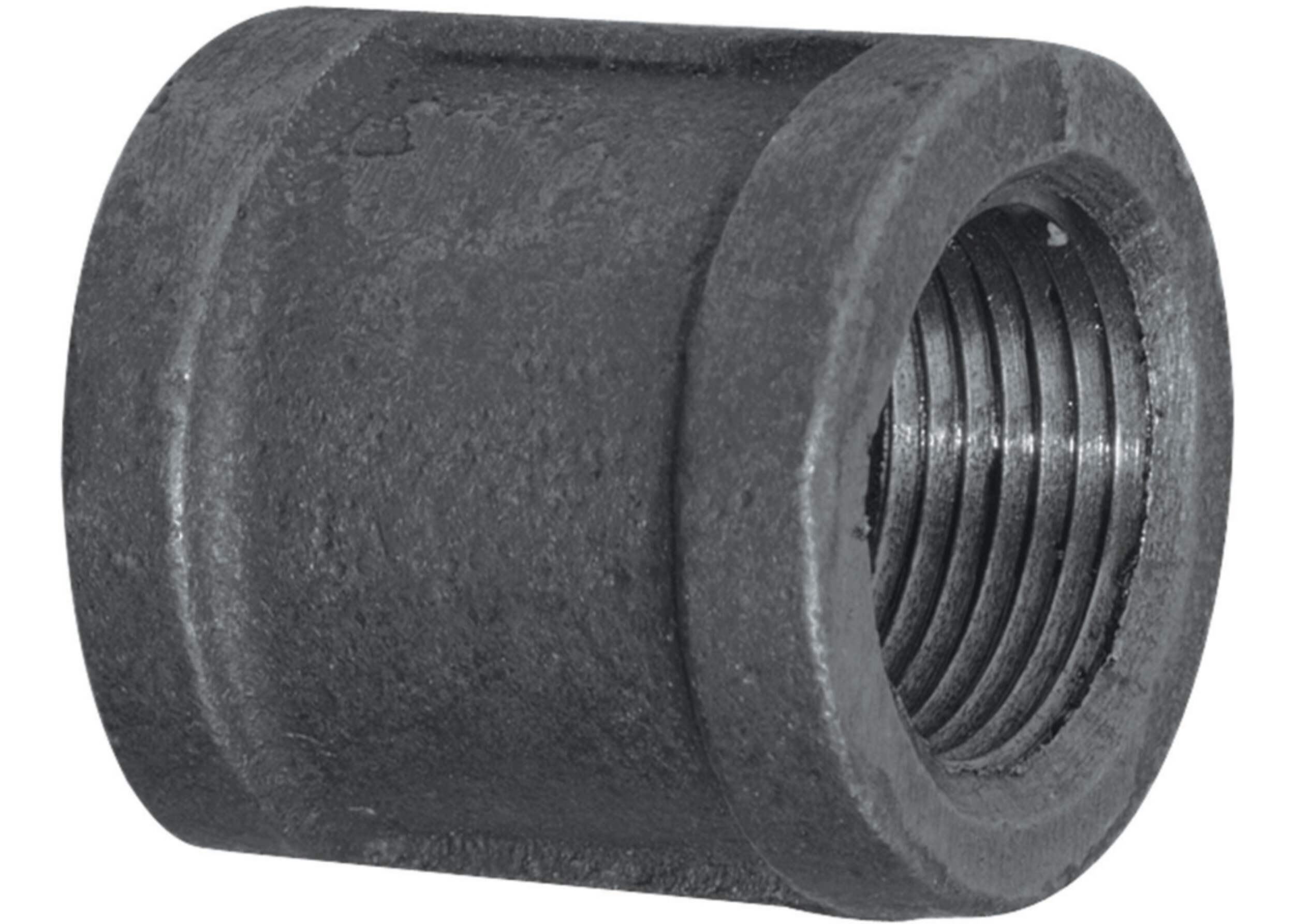 Mamelon en fer galvanisé Aqua-Dynamic, noir, filetage mâle, 1/2 x 6 po Front_Angled_Right