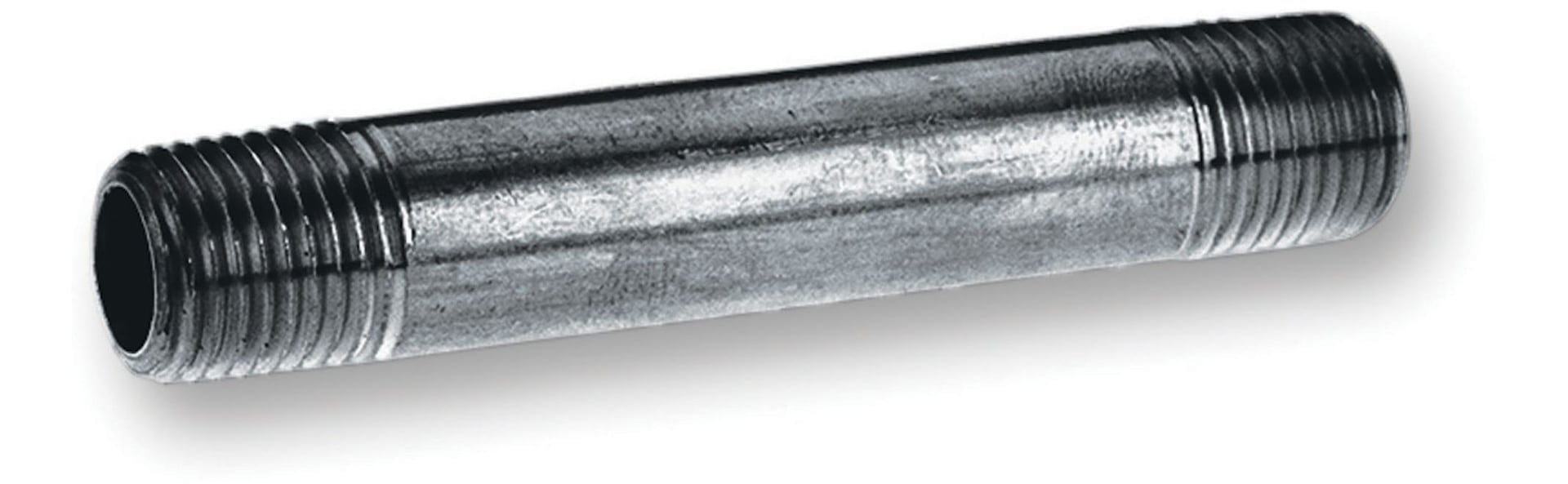 AquaDynamic Galvanized Black Iron Pipe Nipple, Male Pipe Thread, 3/4 x