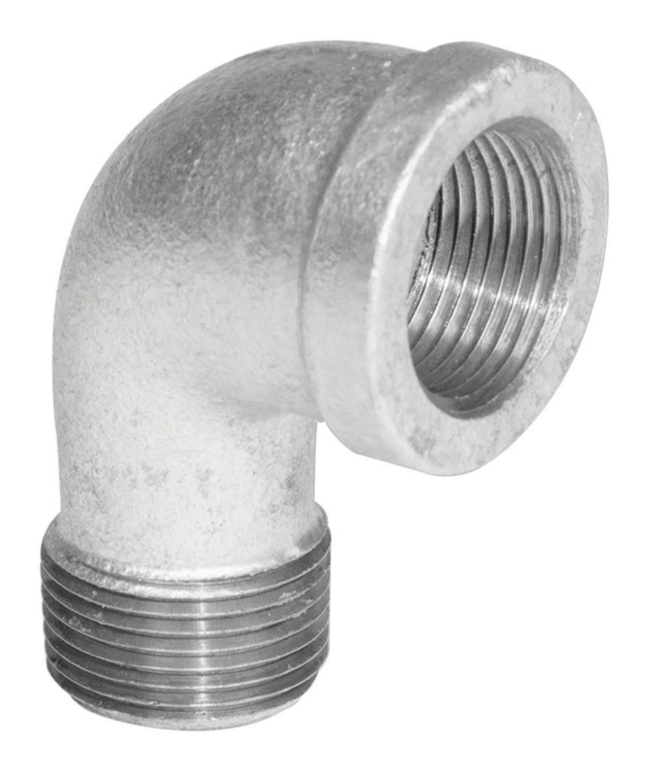 Aqua-Dynamic Galvanized Iron Fitting 90-Degree Street Elbow, 1/4-in Front_Angled_Right