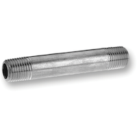 Mamelon en acier galvanisé Aqua-Dynamic, gris, filetage mâle, 1/2 x 2 po Overhead_Plunge