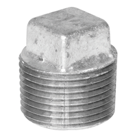 Aqua-Dynamic Galvanized Iron Fitting Plug, Male Pipe Thread, 1-in