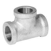 Aqua-Dynamic Galvanized Iron Fitting Tee, 1-in