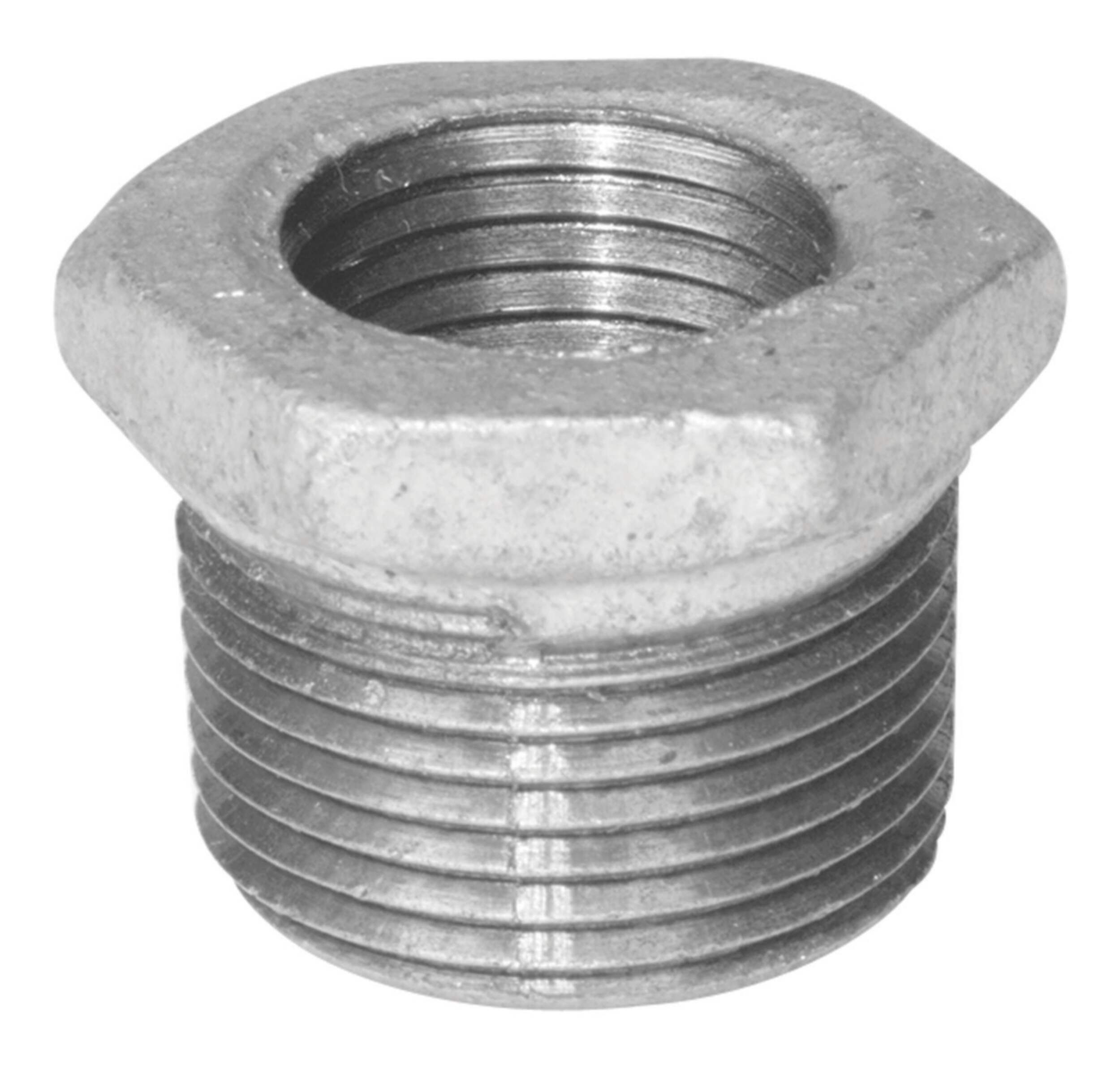 Aqua-Dynamic Galvanized Grey Steel Pipe Nipple, Male Pipe Thread, 1 x 4-in Front_Elevated