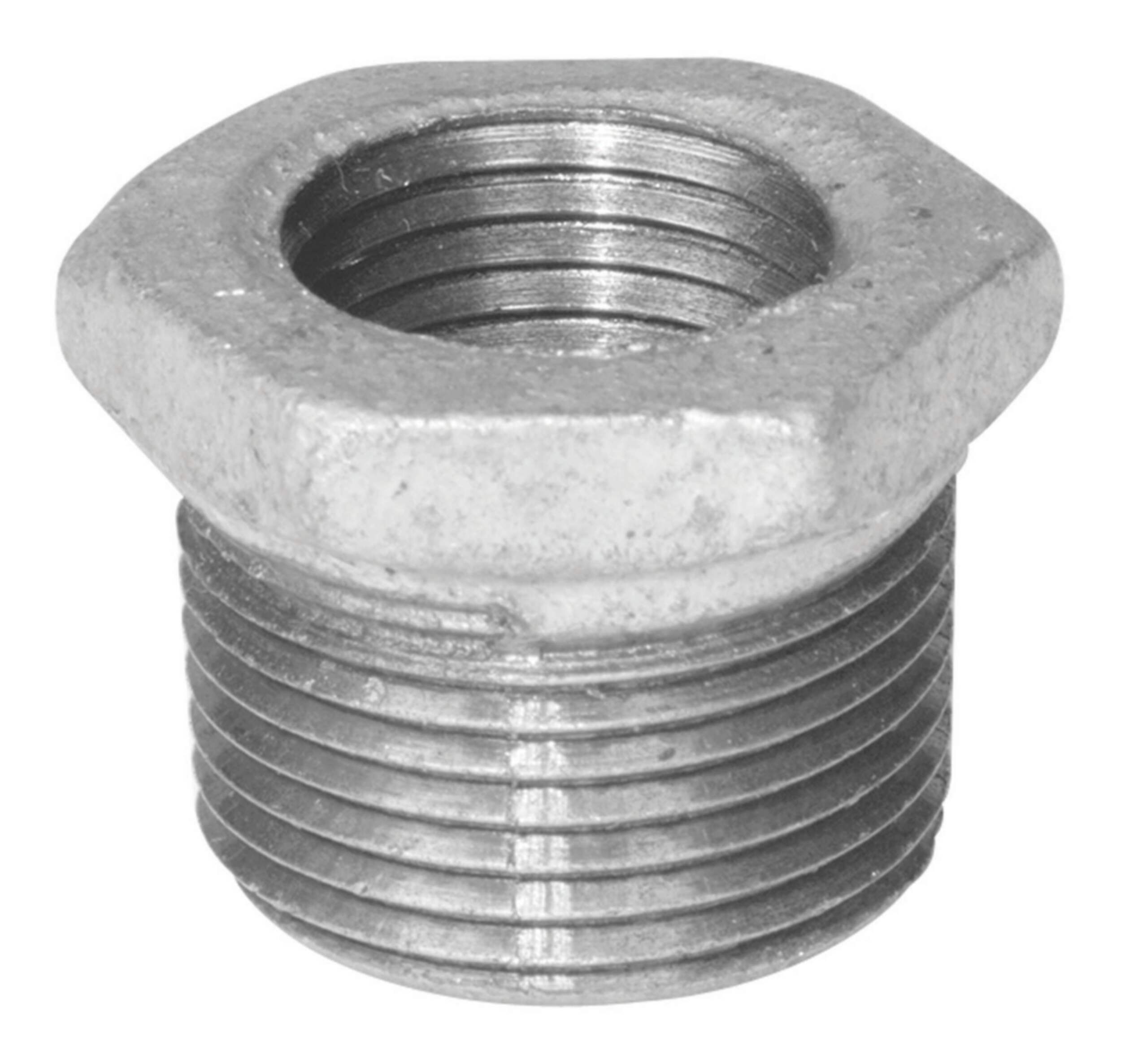 Aqua-Dynamic Galvanized Iron Fitting HEX Bushing, 3/8 x 1/4-in Front_Elevated