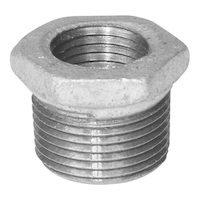 Aqua-Dynamic Galvanized Iron Fitting HEX Bushing, 1/2 x 3/8-in