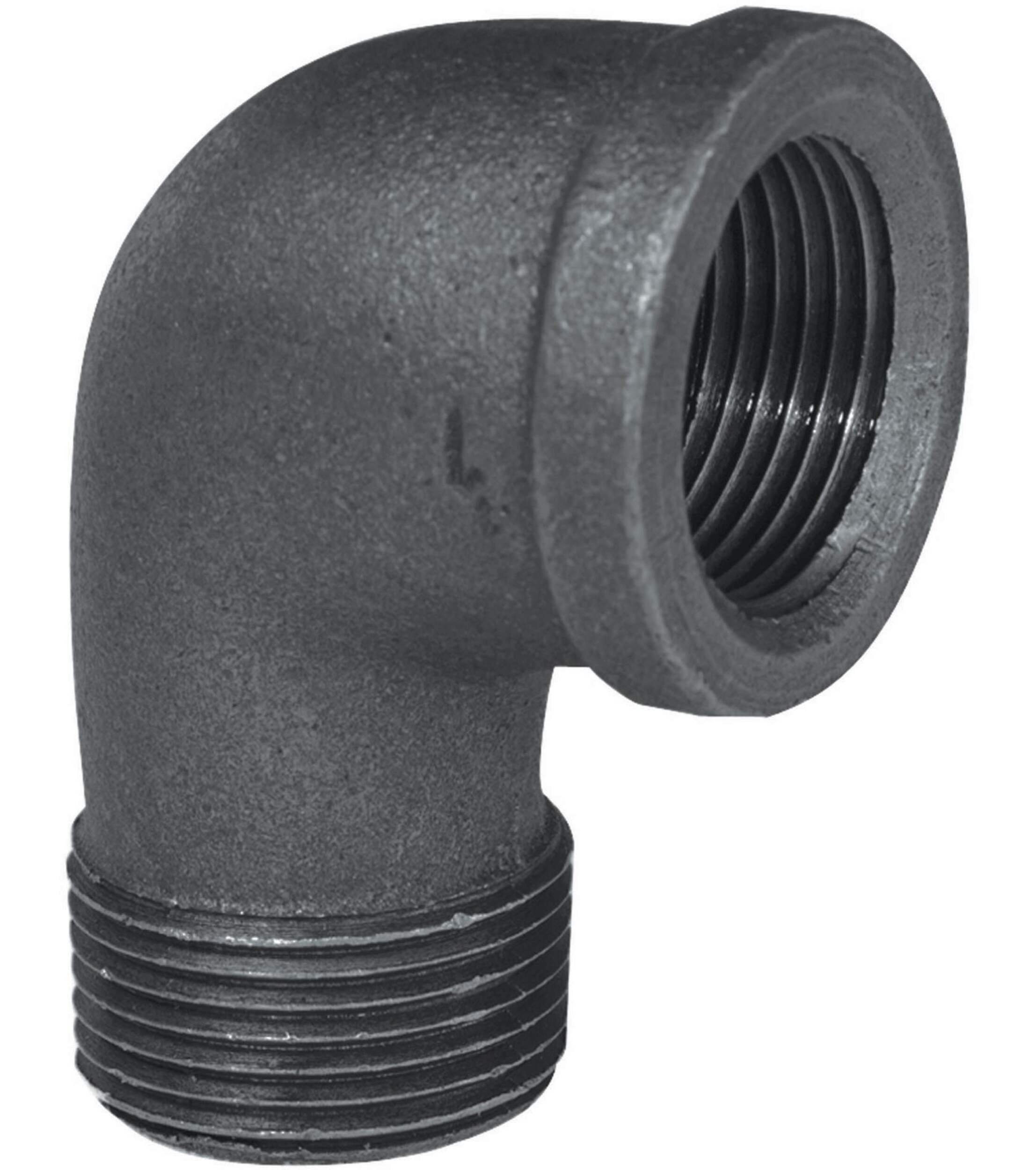 Aqua-Dynamic 90 Degree Black Galvanized Iron Fitting, Street Elbow, 3/4-in Front_Angled_Right