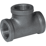 Aqua-Dynamic Galvanized Black Iron Fitting Tee, 1-in Front_Elevated