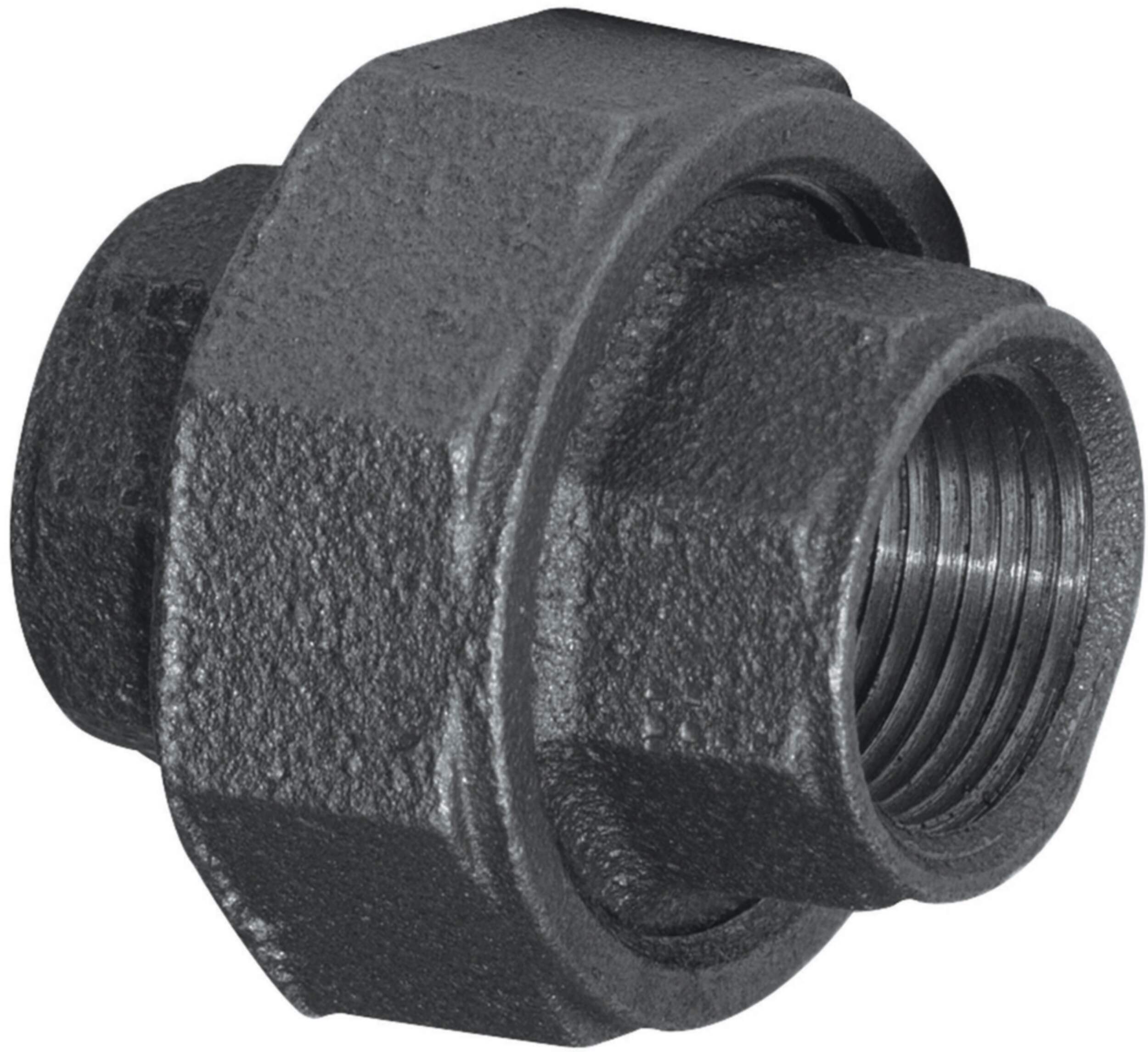 Aqua-Dynamic Galvanized Black Iron Fitting Union, Male Pipe Thread, 3/4-in Front_Angled_Left