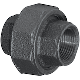 Aqua-Dynamic Galvanized Black Iron Fitting Union, Male Pipe Thread, 1-in Front_Angled_Left