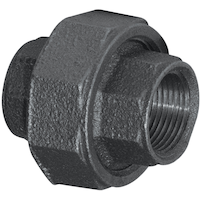 Raccord union en fer galvanisé Aqua-Dynamic, noir, filetage mâle, 1 po Front_Angled_Left