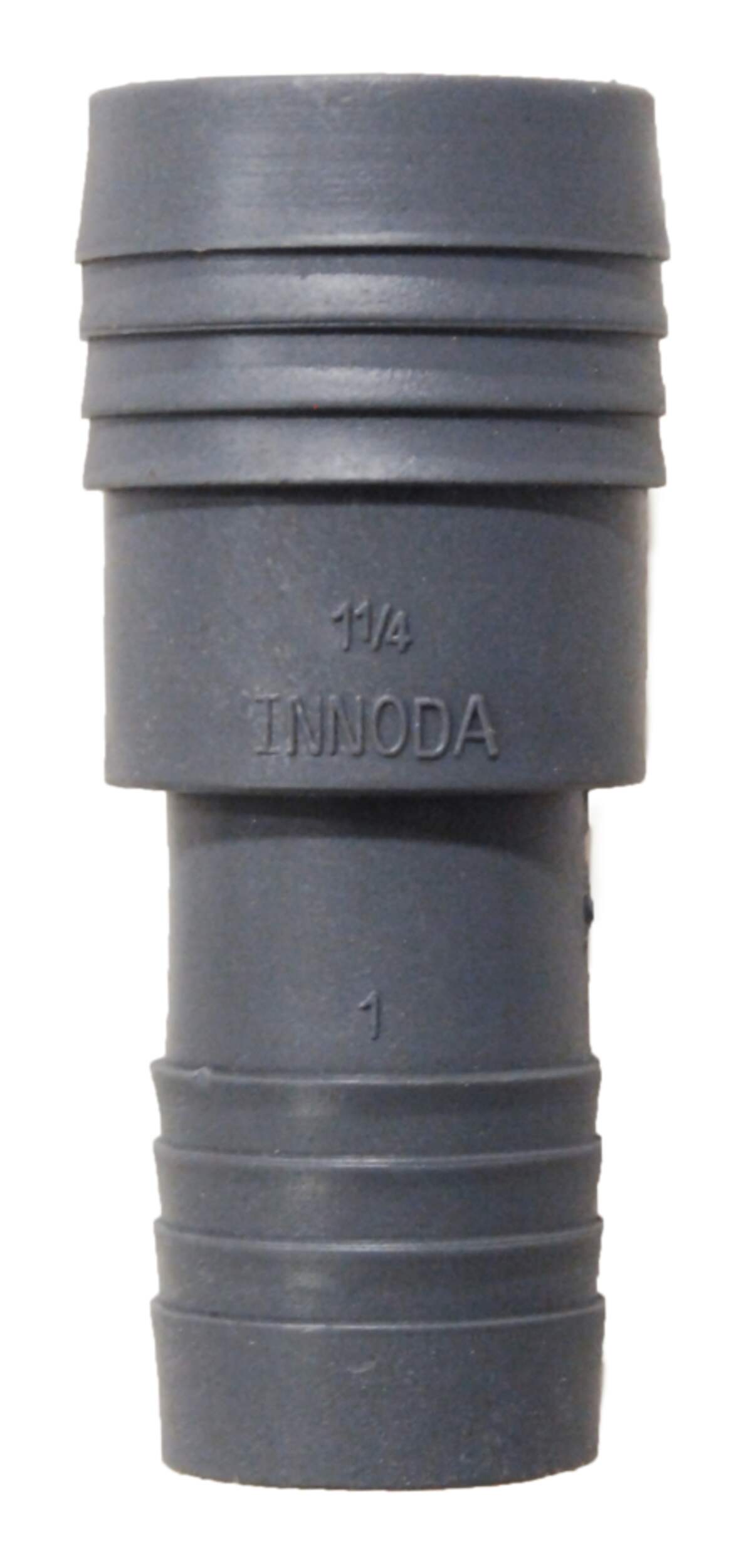 Innoda Poly Pipe Coupler for Cold Water, 1-1/4 to 1-in Front_Flat