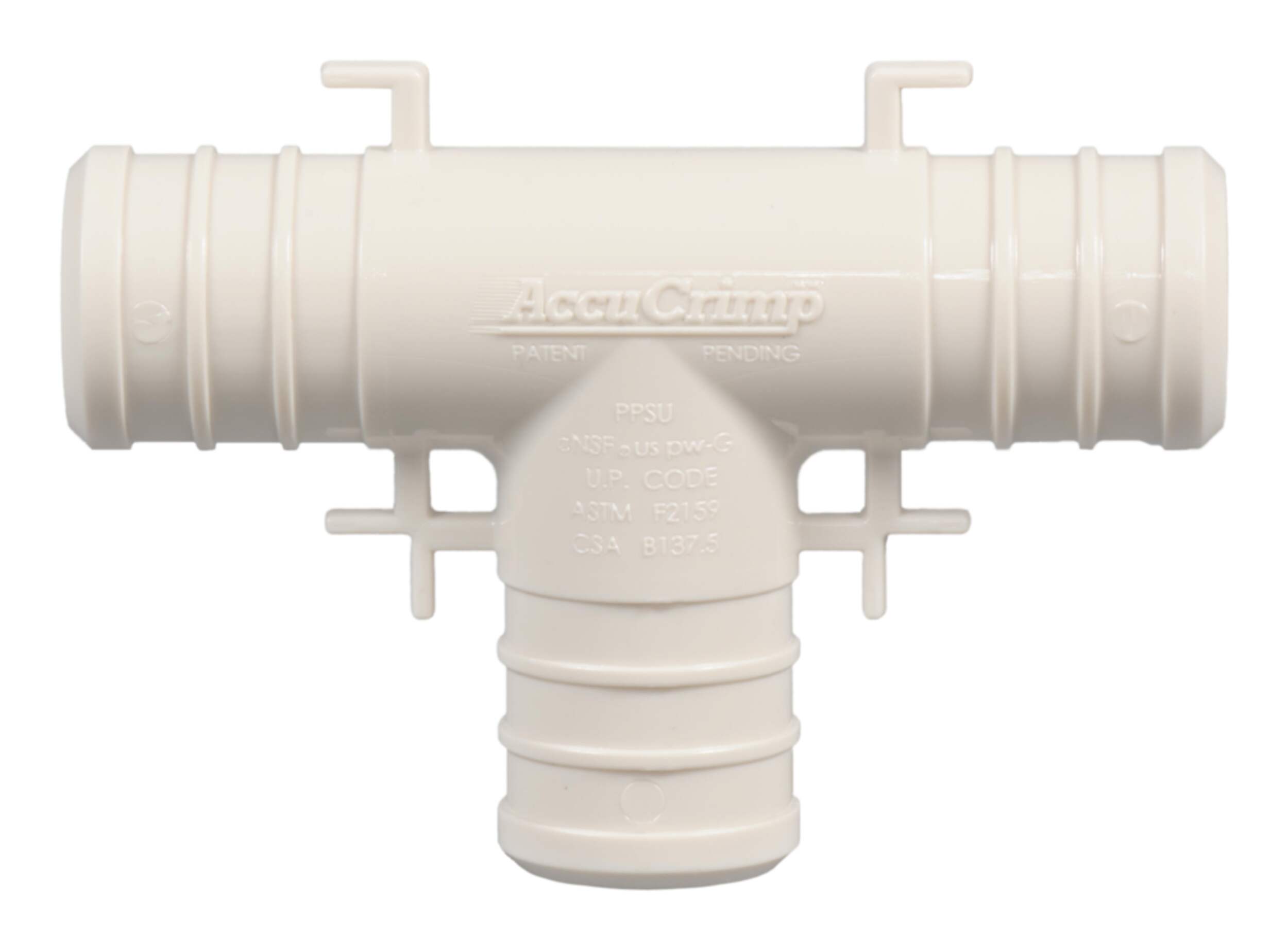 Raccord en té en polyéthylène Waterline, XLPE, 0,75 po Front_Flat