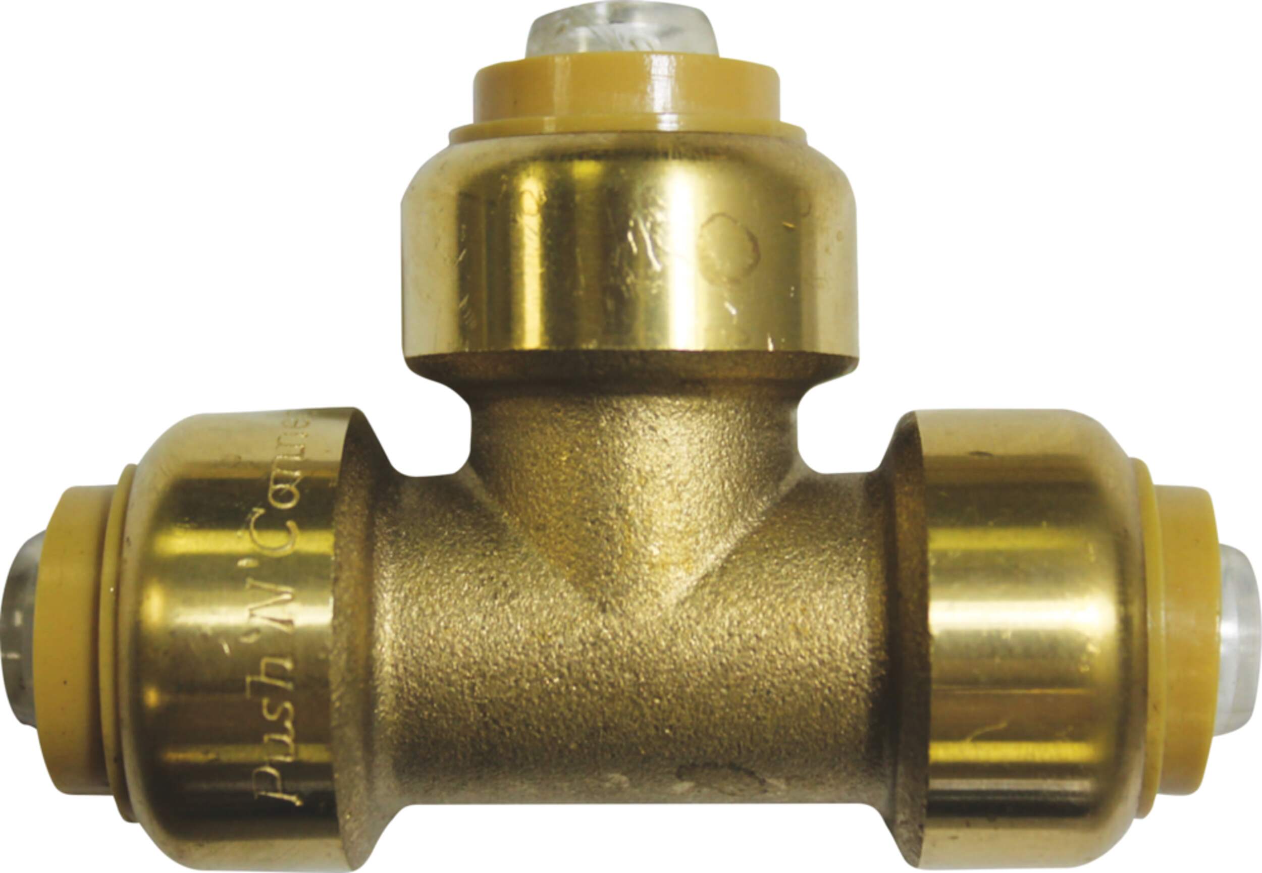 Waterline Push N' Connect Tee Fitting, 1/2-in Front_Flat