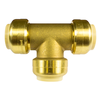 Waterline Push N' Connect Tee Fitting, 3/4-in Front_Flat
