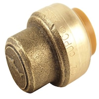 Bouchon réutilisable Push N' Connect de Waterline, 1/2 po Front_Angled_Left